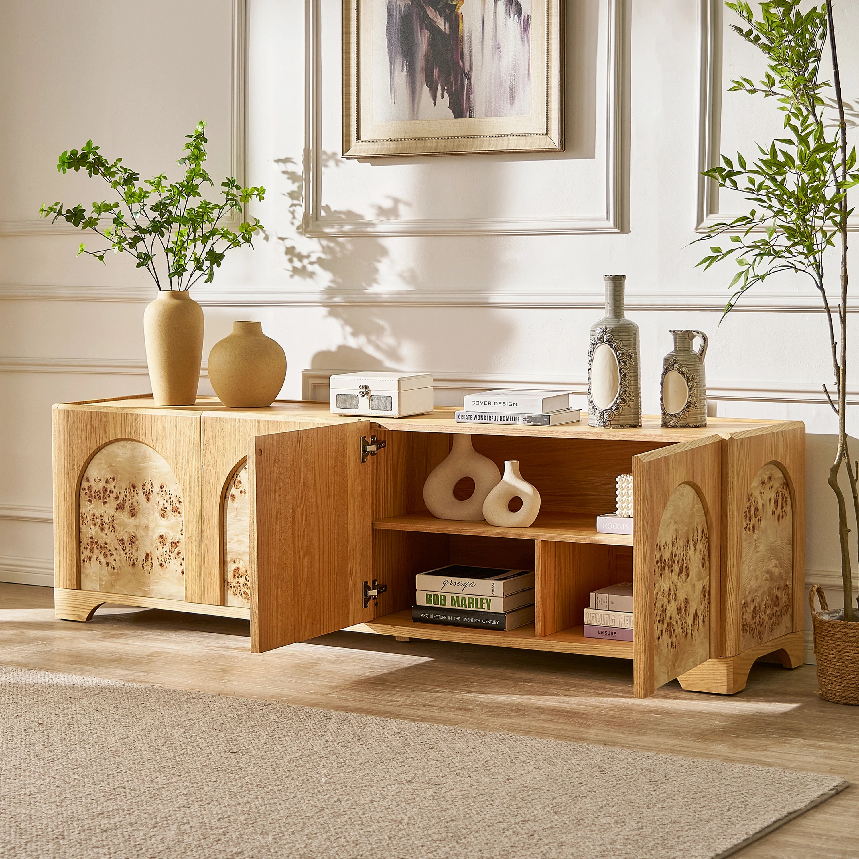 Aurora Oak Medienkonsole 80"