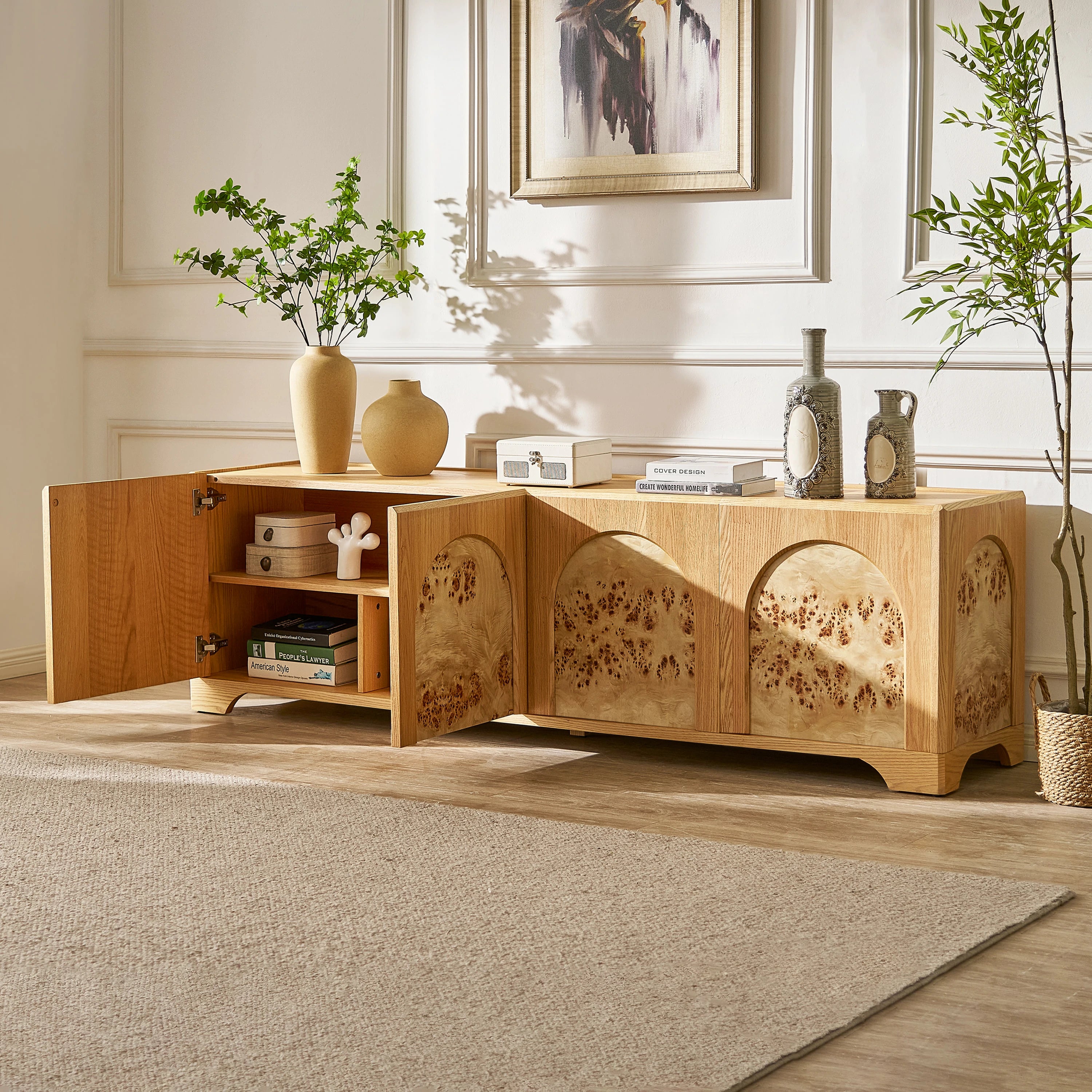 Aurora Oak Medienkonsole 80"
