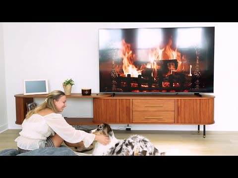 Ausziehbare Medienkonsole Ewan Oak, 78,74" bis 110,24"