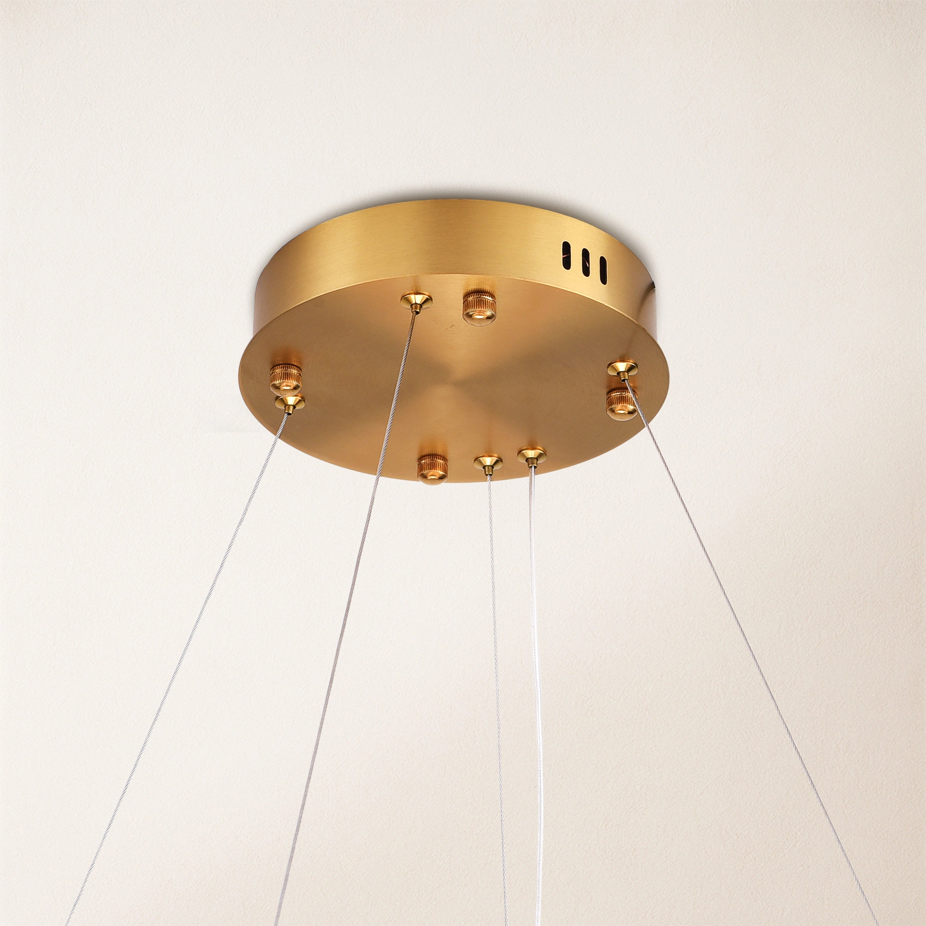 Nocturne Alabaster Round Chandelier 24"#Finish_Gold