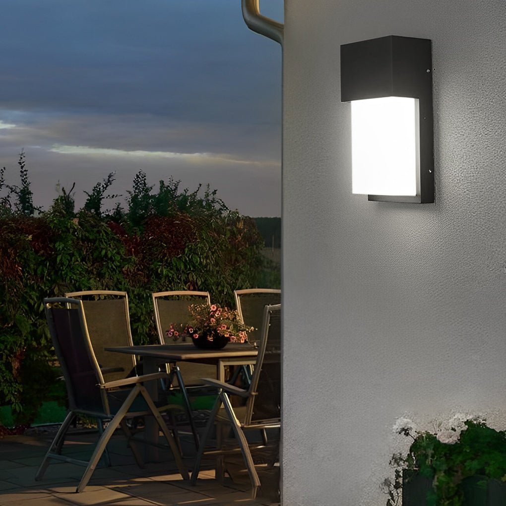 Rechteckige wasserdichte LED 10W schwarze moderne Außenwandleuchte