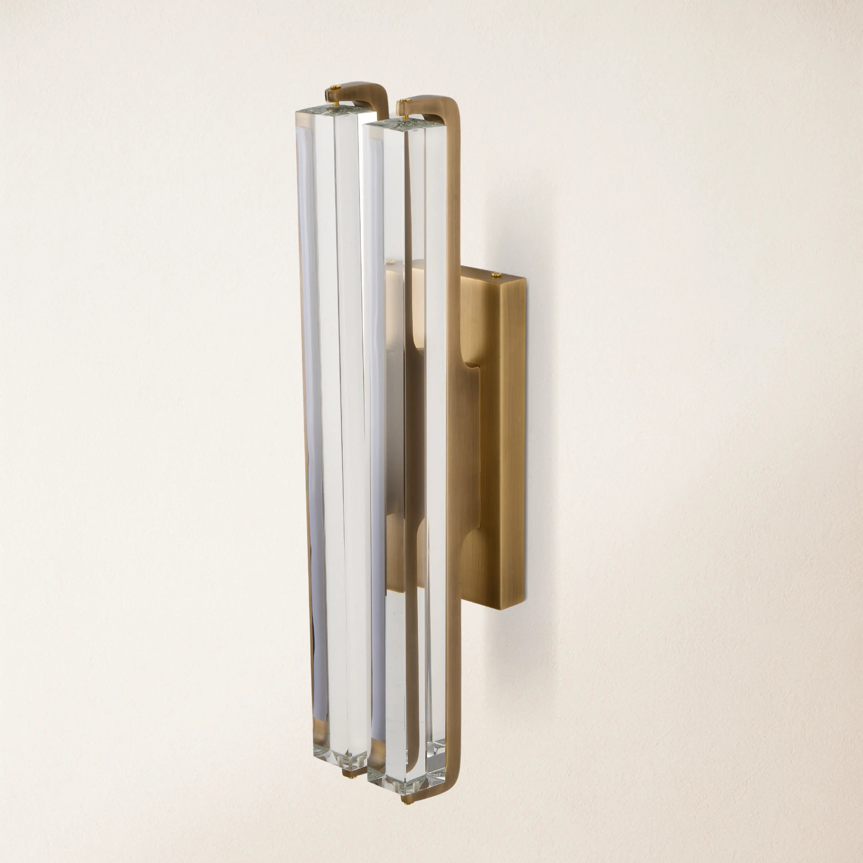 Clara Glow Crystal Double Wall Sconce 19"#Finish_Gold