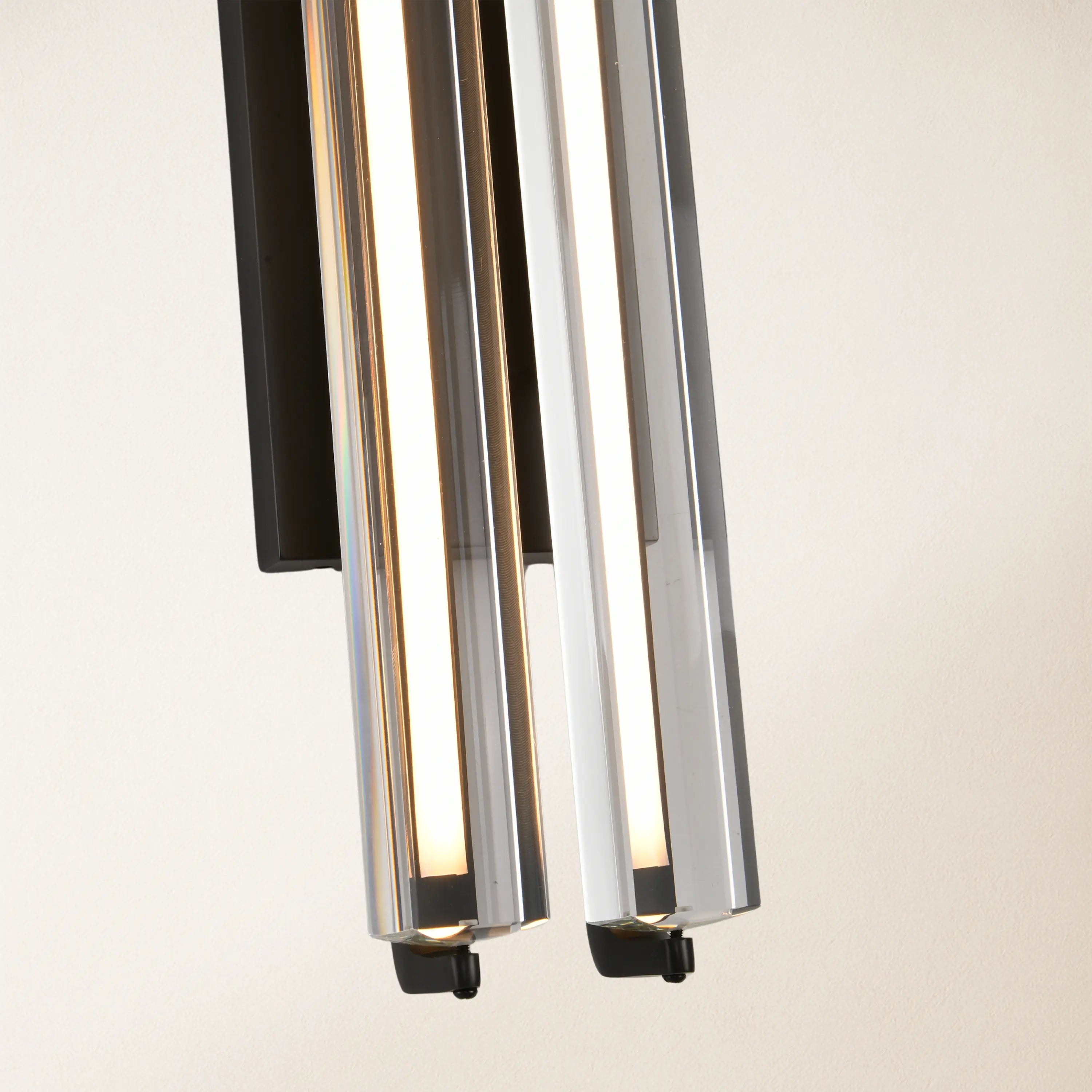 Clara Glow Crystal Double Wall Sconce 19"#Finish_Black