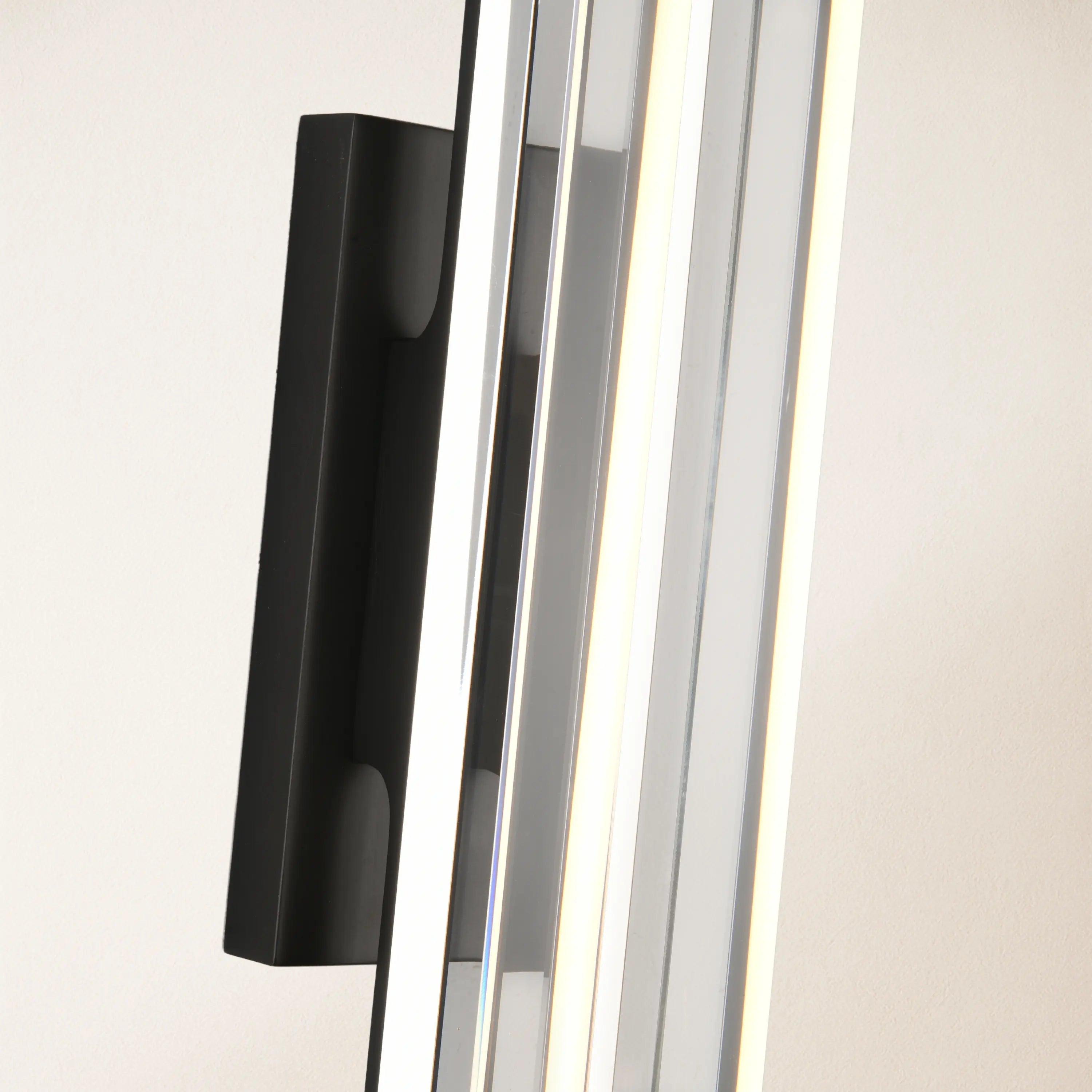 Clara Glow Crystal Double Wall Sconce 19"#Finish_Black