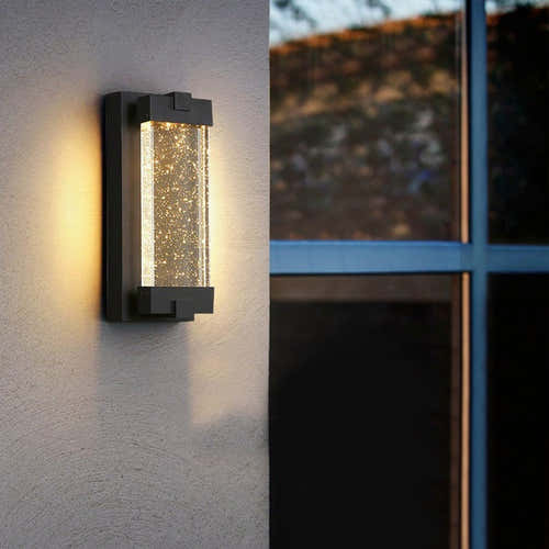 Pluvia Crystal Bubbles Rectangular Outdoor Wall Light