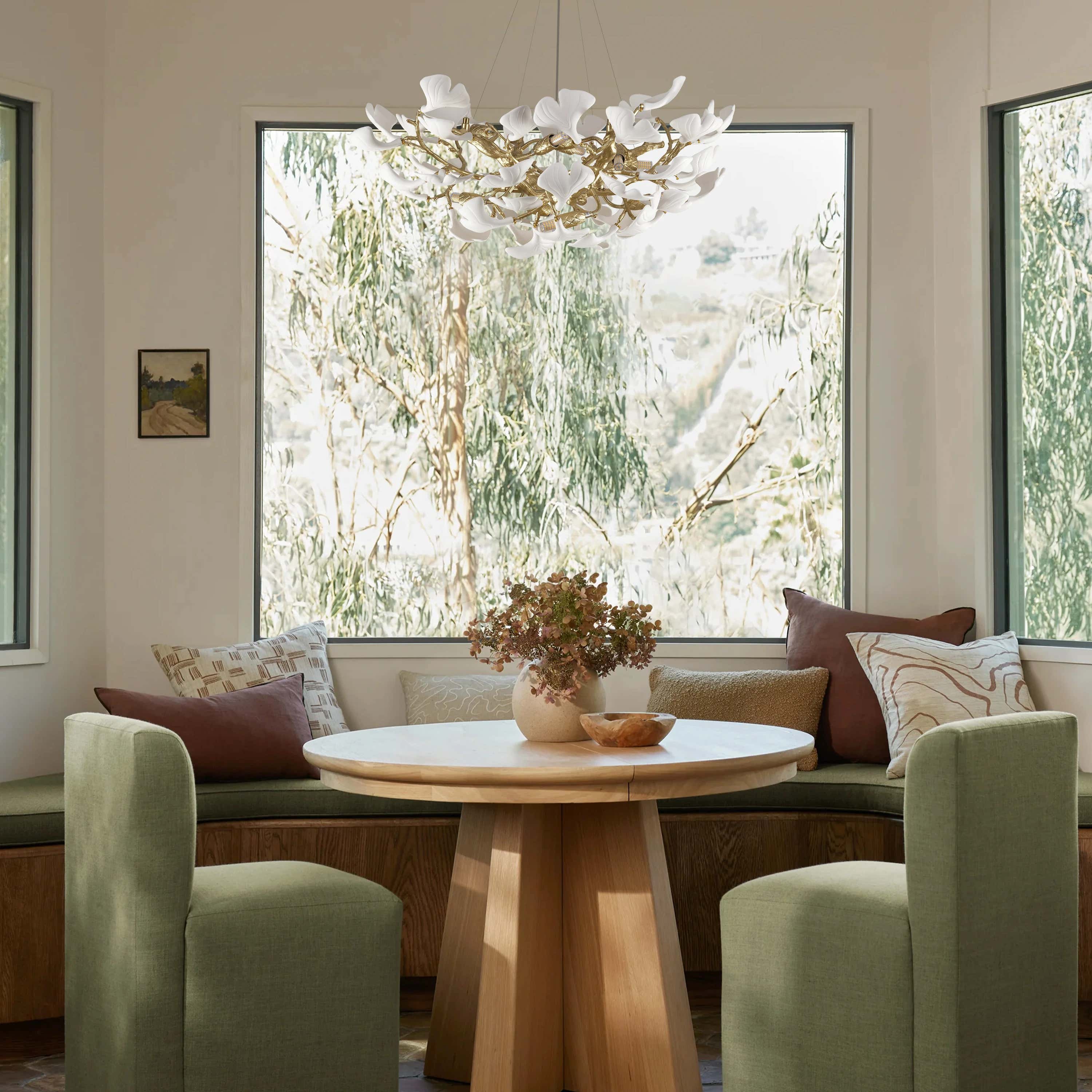 Twilight Branches Ceramic Glow Round Chandelier 32"D