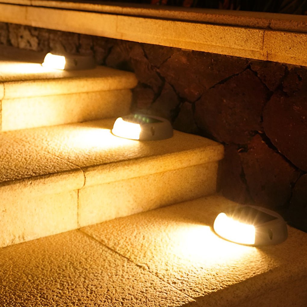 Wandgeschützte Unterputz-Stufenleuchten Solar-LED-Treppenlandschaftsbeleuchtung