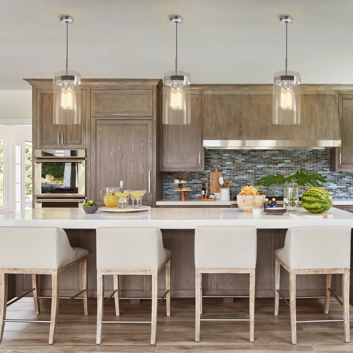 Armature Rundglas-Pendelleuchte 8" D