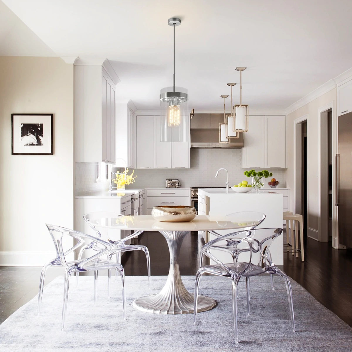 Armature Rundglas-Pendelleuchte 8" D