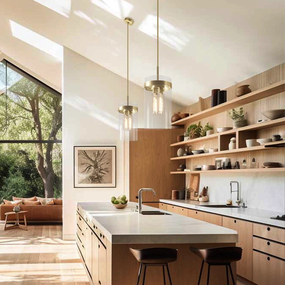 Armature Rundglas-Pendelleuchte 8" D