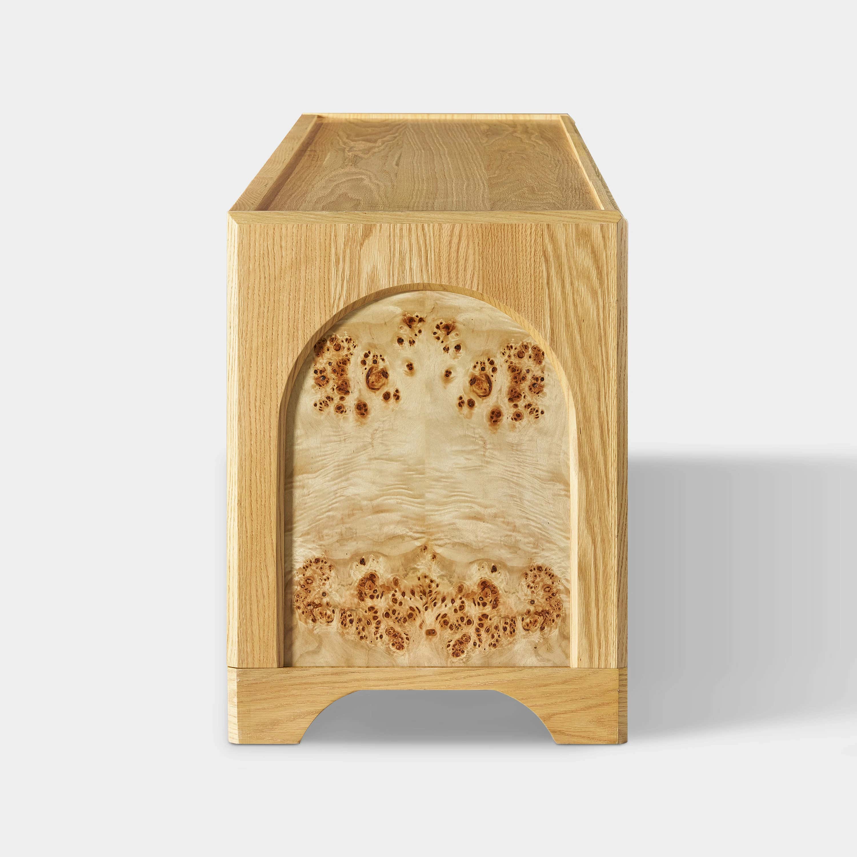 Aurora Oak Media Console 80"