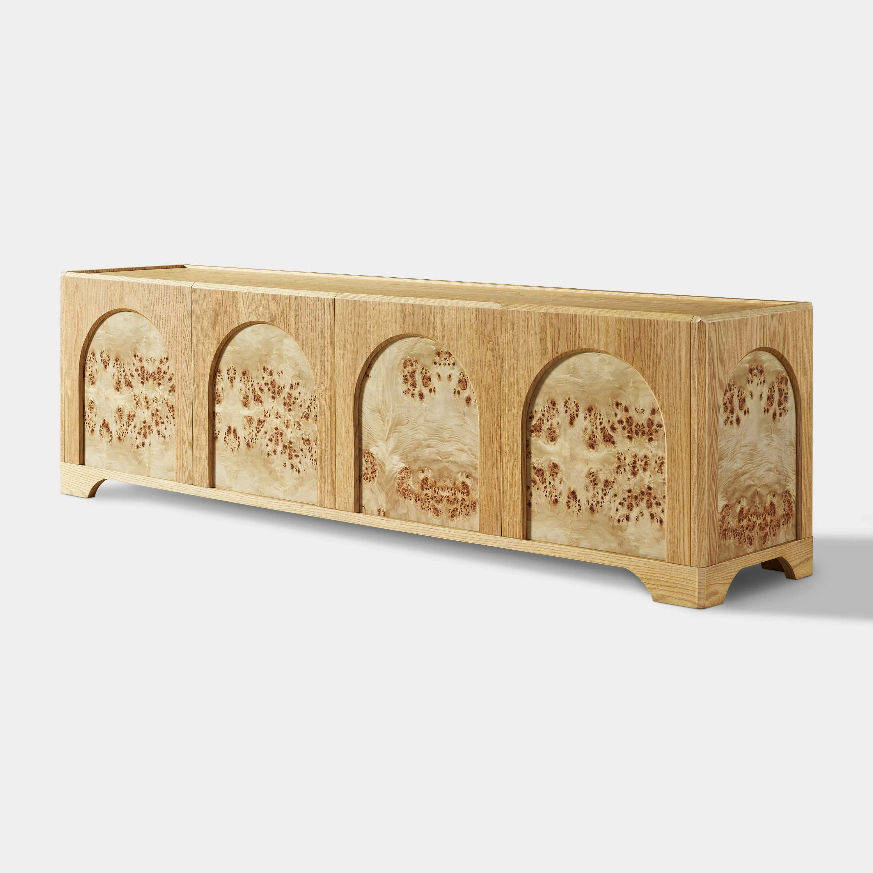Aurora Oak Media Console 80"