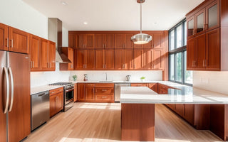 how to make cherry cabinets look modern