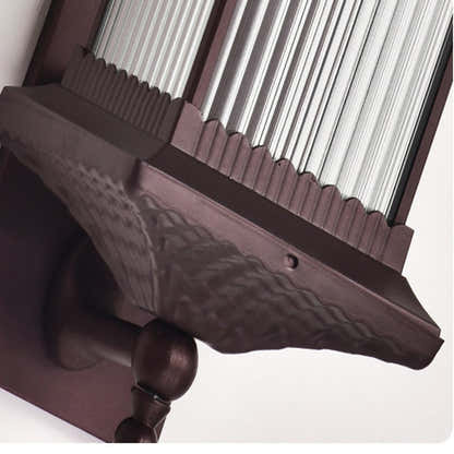 Vintage gestreiftes Glas wasserdichte LED Retro Solar Außenwandleuchten