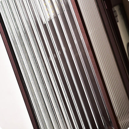 Vintage gestreiftes Glas wasserdichte LED Retro Solar Außenwandleuchten