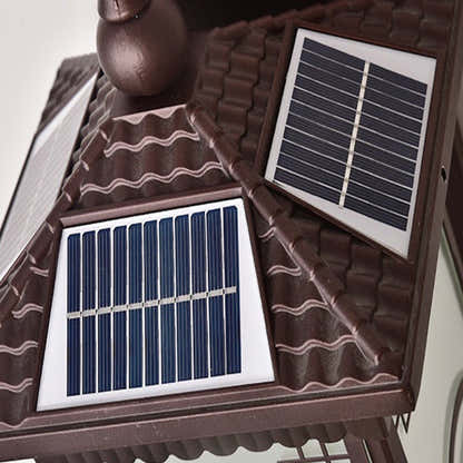 Vintage gestreiftes Glas wasserdichte LED Retro Solar Außenwandleuchten