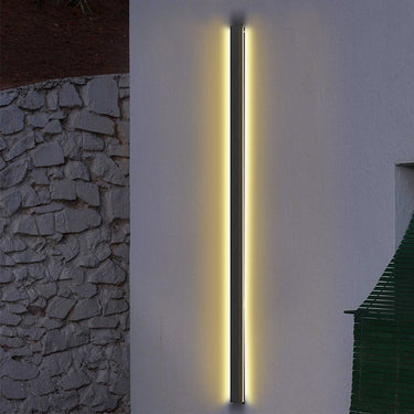 Lange lineare LED-wasserdichte schwarze minimalistische Außenwandleuchten Außenleuchten