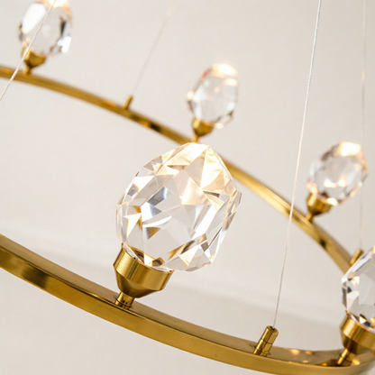 Aurelium Halo Crystal Round Chandelier