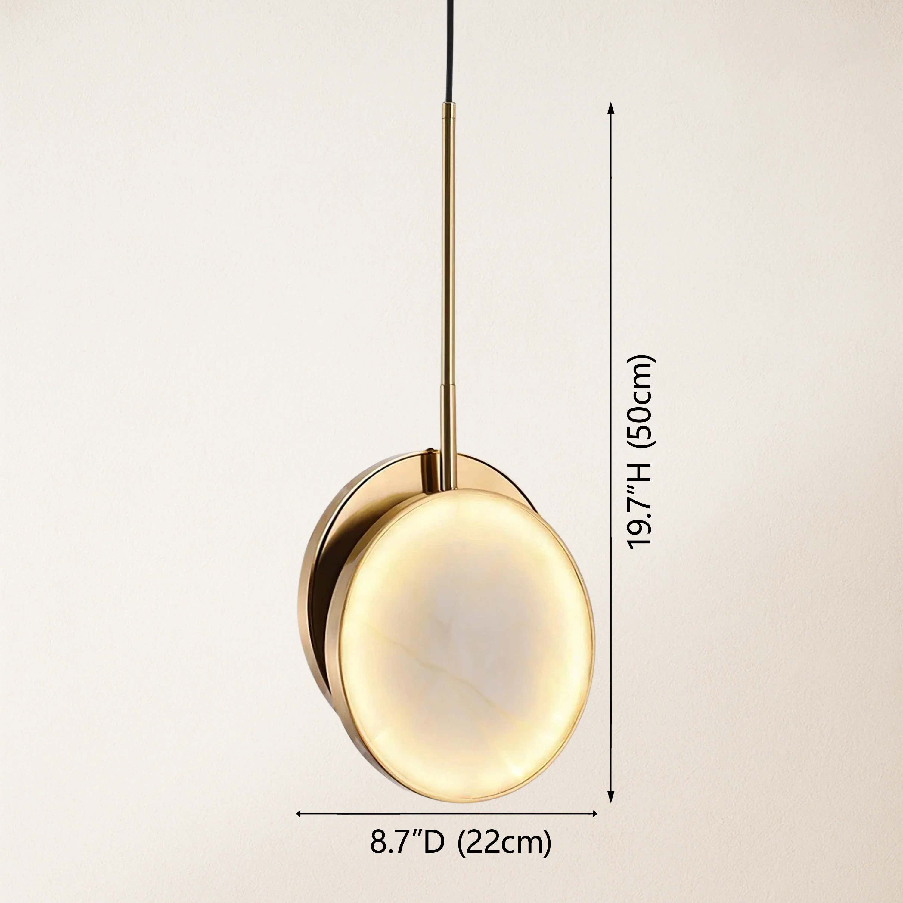 Mintreux Moonshade Alabaster-Anhänger, 20,3 cm Durchmesser