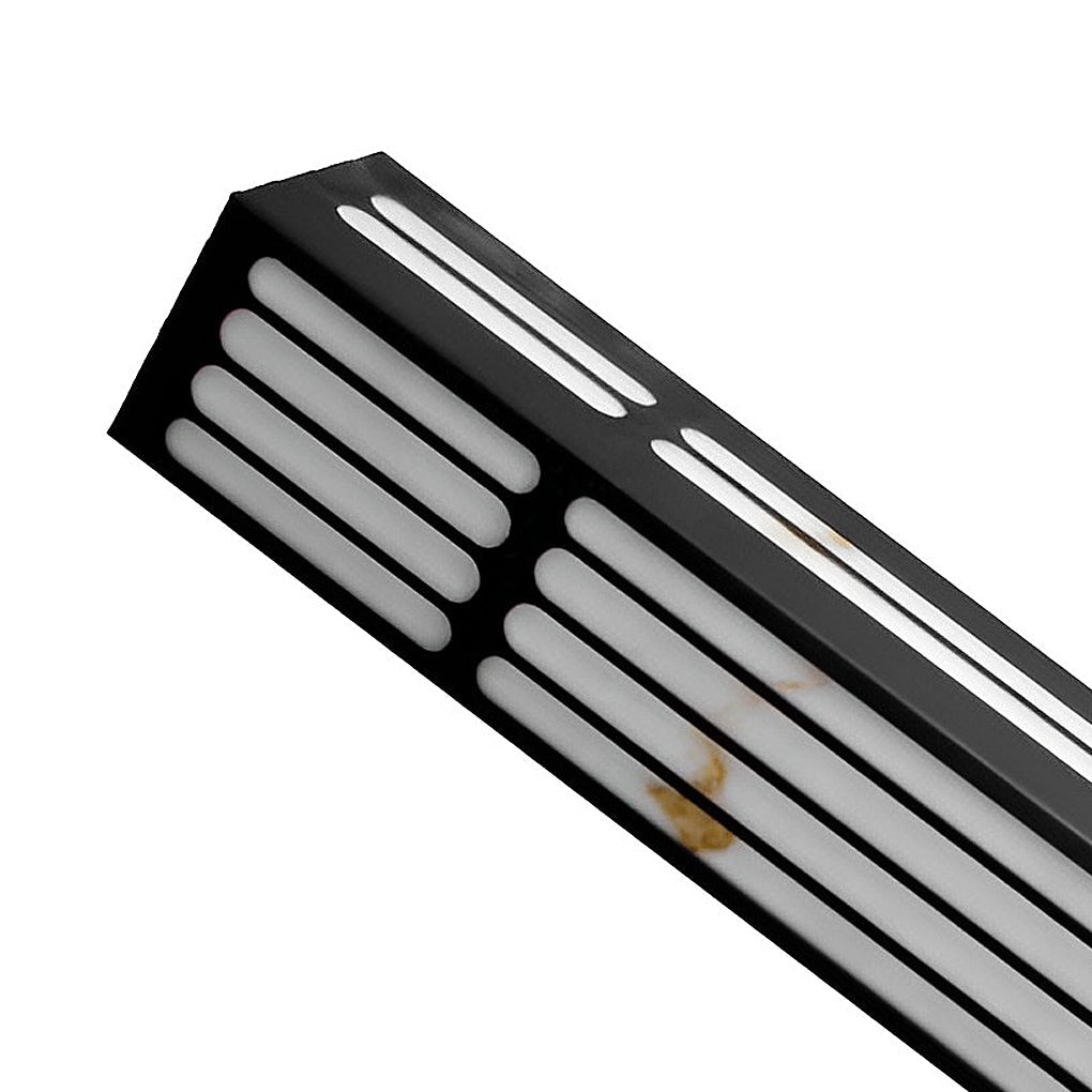 Lange rechteckige wasserdichte schwarze moderne LED-Außenwandleuchte