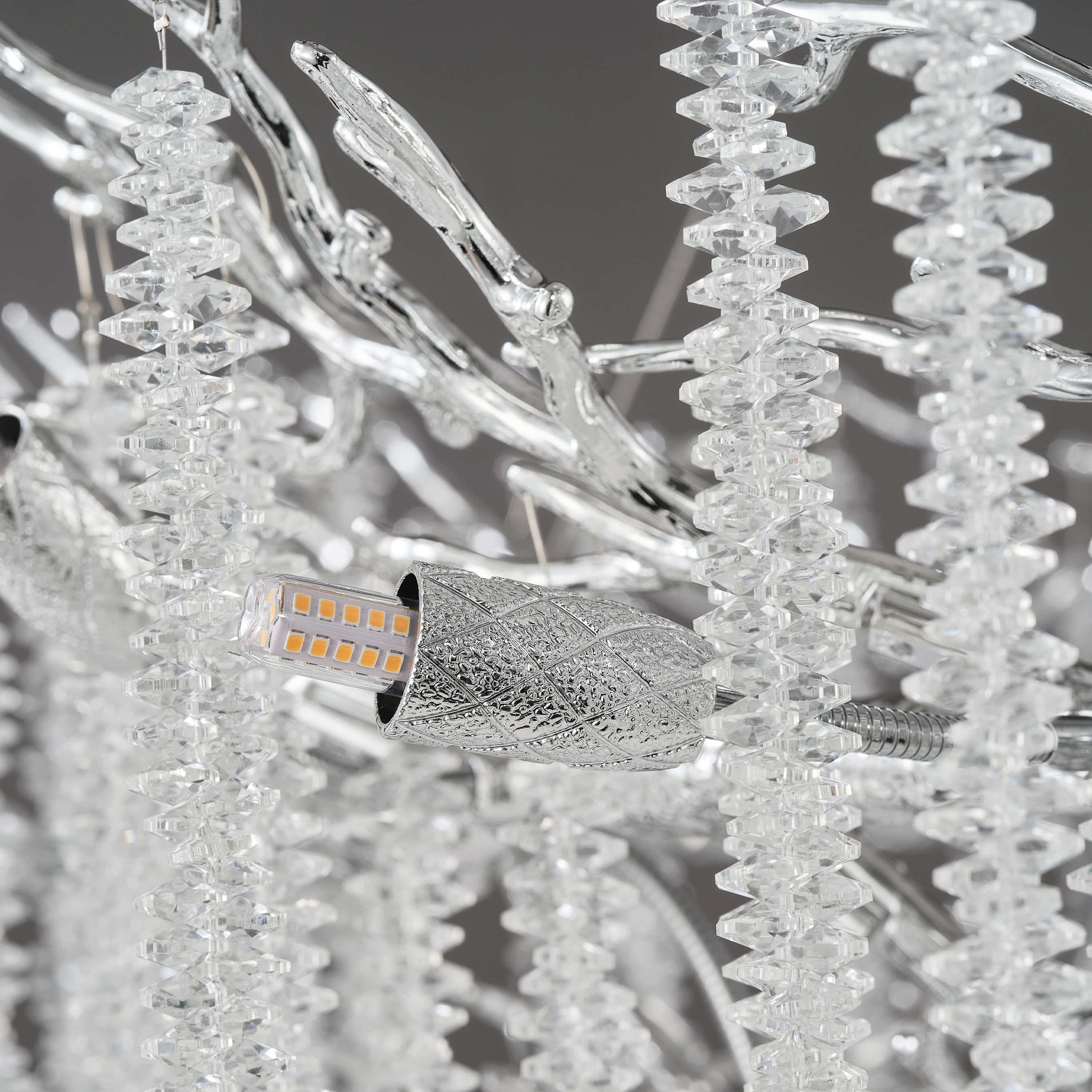 Snow Tree Branch Crystal Chandelier 40"D