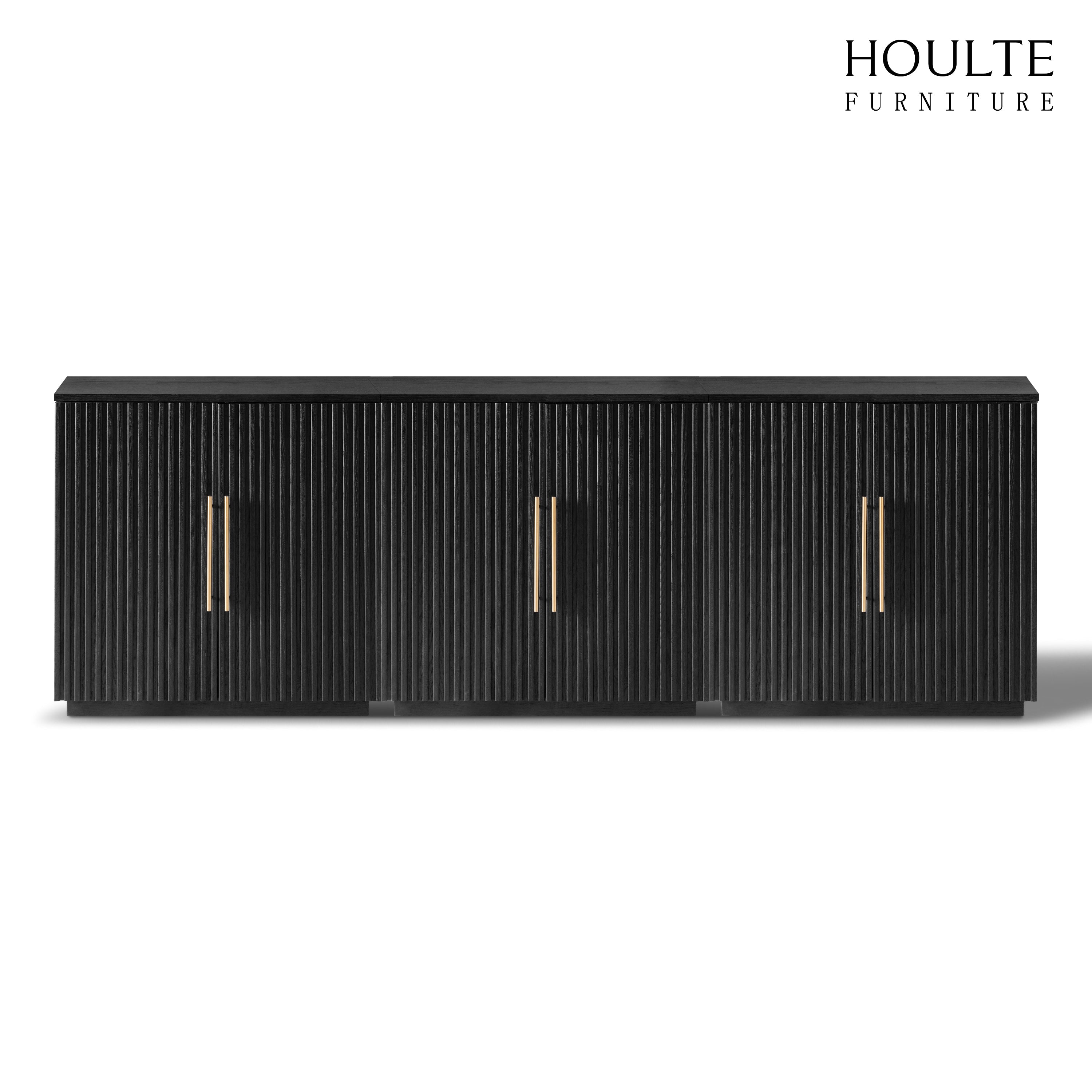 Holt 94,5″ Medienkonsole aus Eiche (3er-Set) 