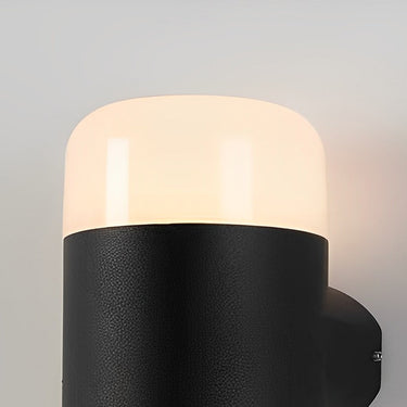 Rundes Up- und Down-Licht, wasserdichte, schwarze, moderne LED-Außenwandleuchte