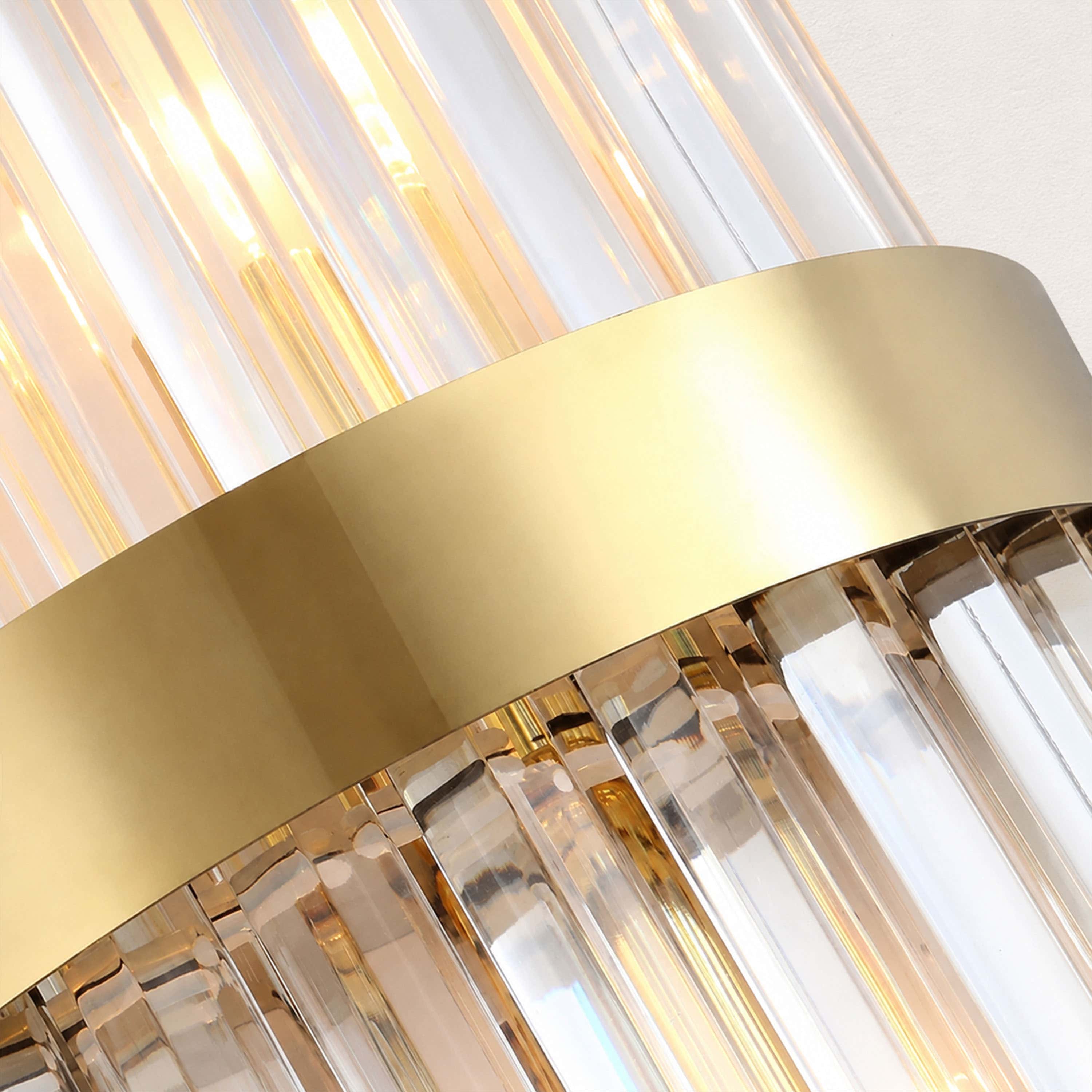 Oryana Crystal Icicle 2-Tier Wall Sconce 7.9"