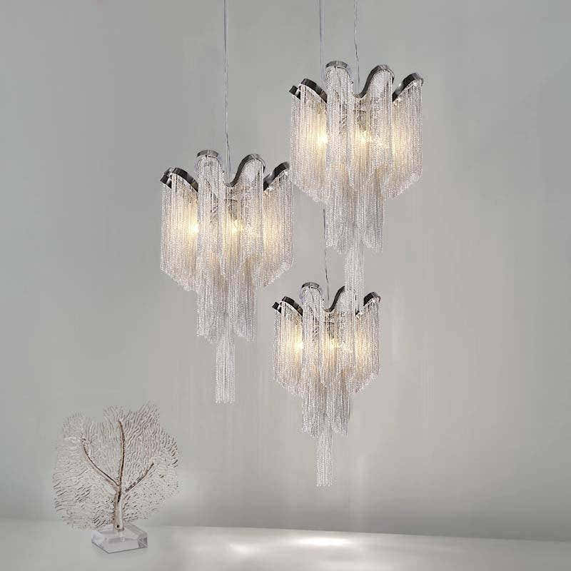 Teresa Cadena Chain Tassel Ceiling Light Fixture