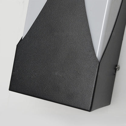 Kreative rechteckige wasserdichte LED-schwarze moderne Außenwandleuchte