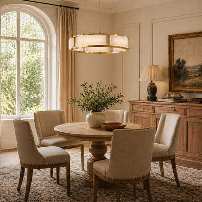 Serenique Qatar Alabaster Round Chandelier