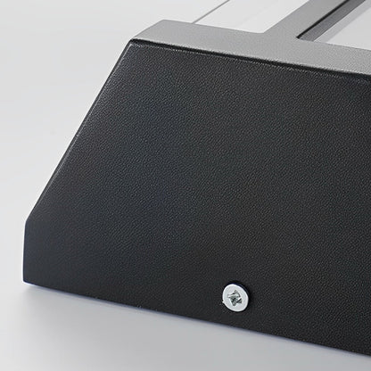 Wasserdichte LED-Wandleuchten mit doppeltem Acrylschirm in Schwarz, moderne Außenwandleuchten