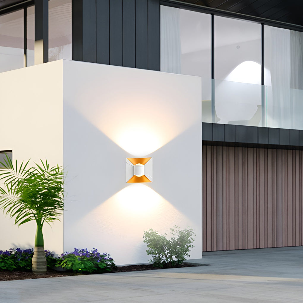 Quadratische Up- und Down-Leuchten 6W LED wasserdichte moderne Außenleuchten