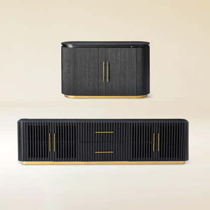 Holton Oak Media Console And Sideboard Set