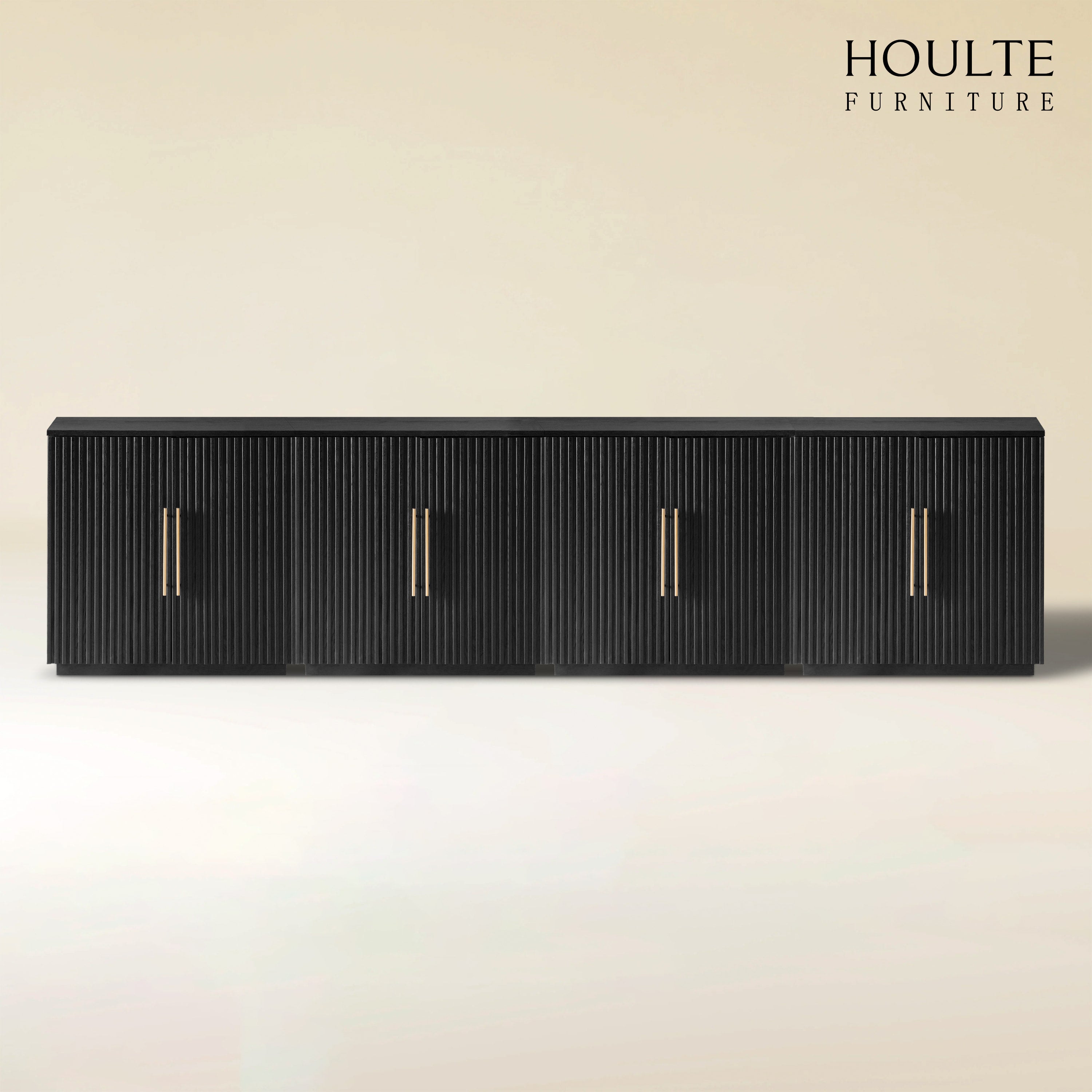 Holt 126″ Medienkonsole aus Eiche (4er-Set) 