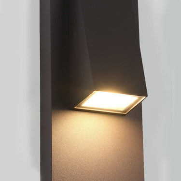 Rechteckige wasserdichte LED-Wandleuchte in Schwarz, moderne Außenwandleuchte