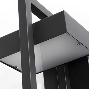 Rechteckige minimalistische LED-wasserdichte schwarze moderne Außenwandleuchte