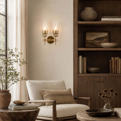 Astoria Glass 2 Light Wall Sconce