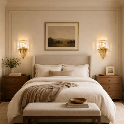 Solvoria Crystal Stepped Column Wall Sconce