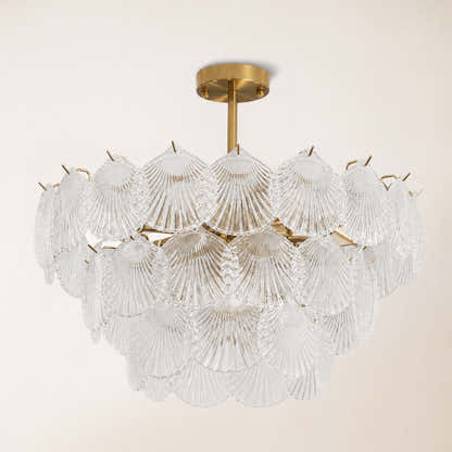 Marivelle Luxury Shell Glass Chandelier