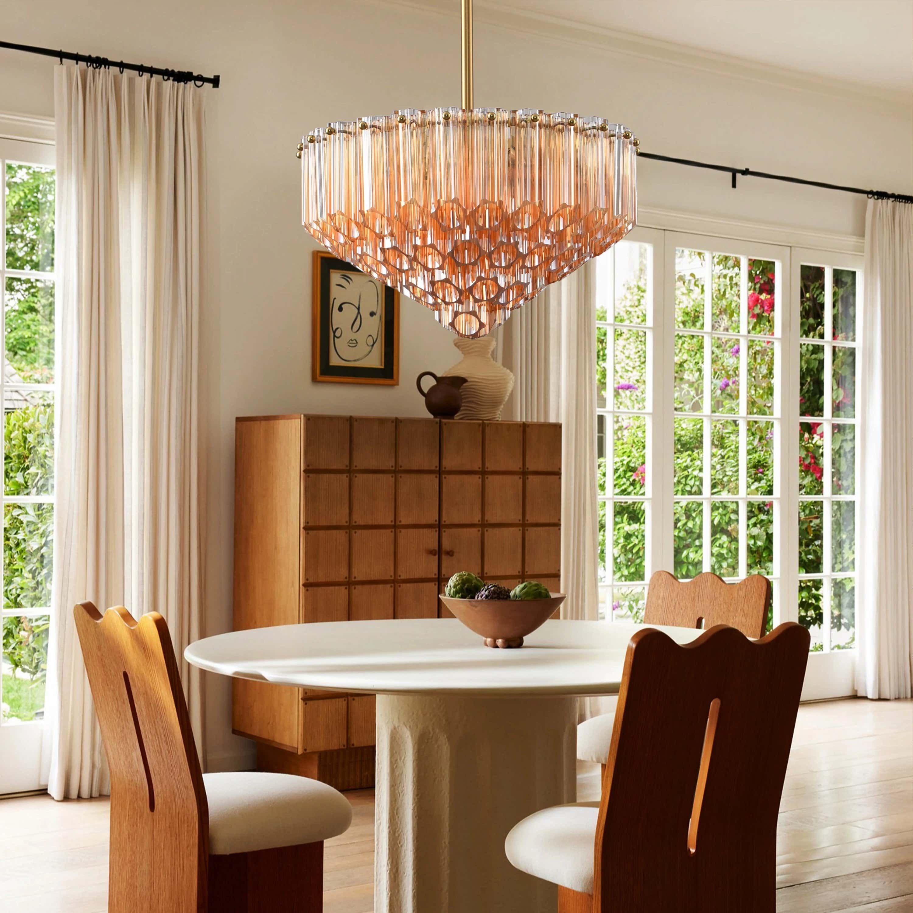 Ethereal Crystal Radiance Round Chandelier 14"D