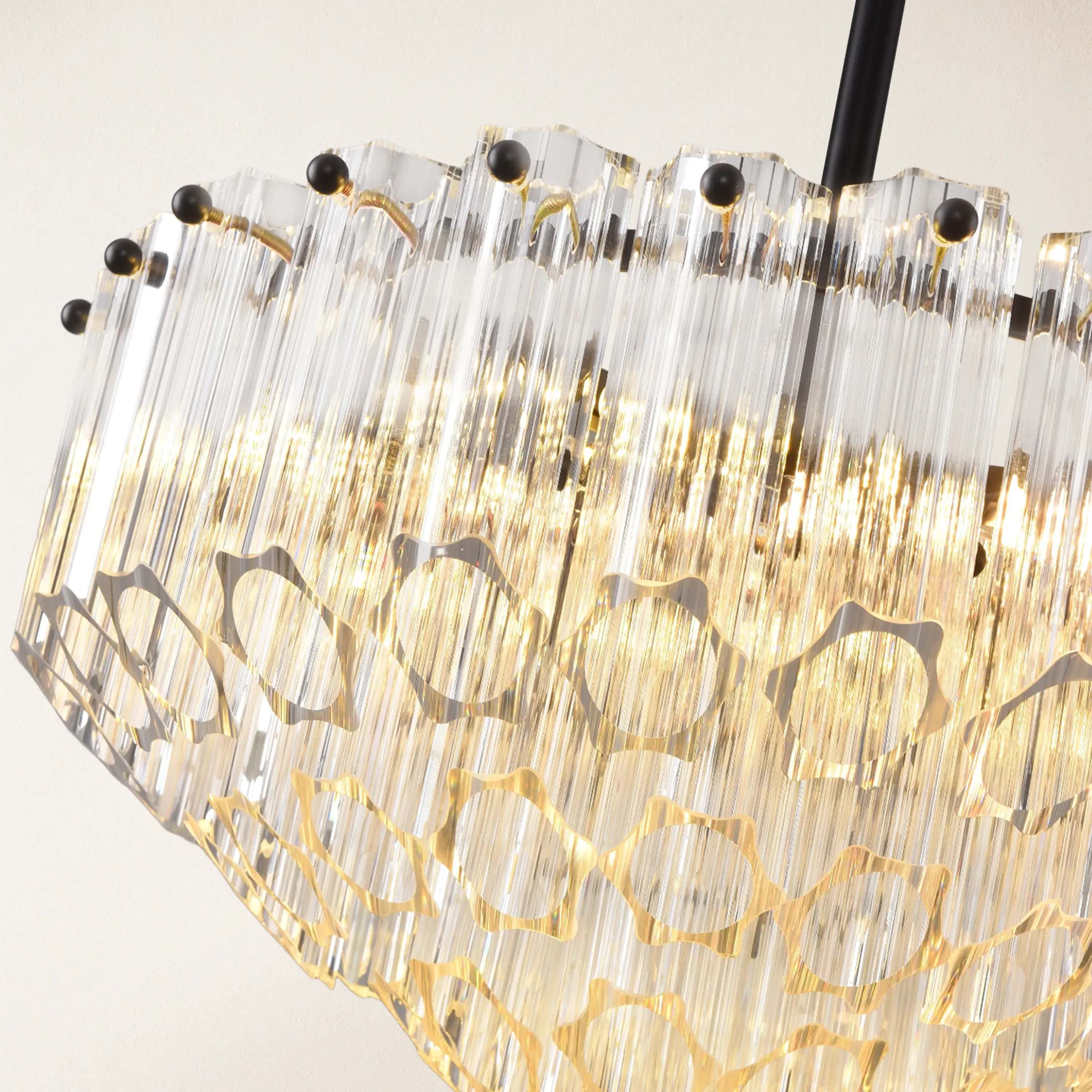 Ethereal Crystal Radiance Round Chandelier 14"D