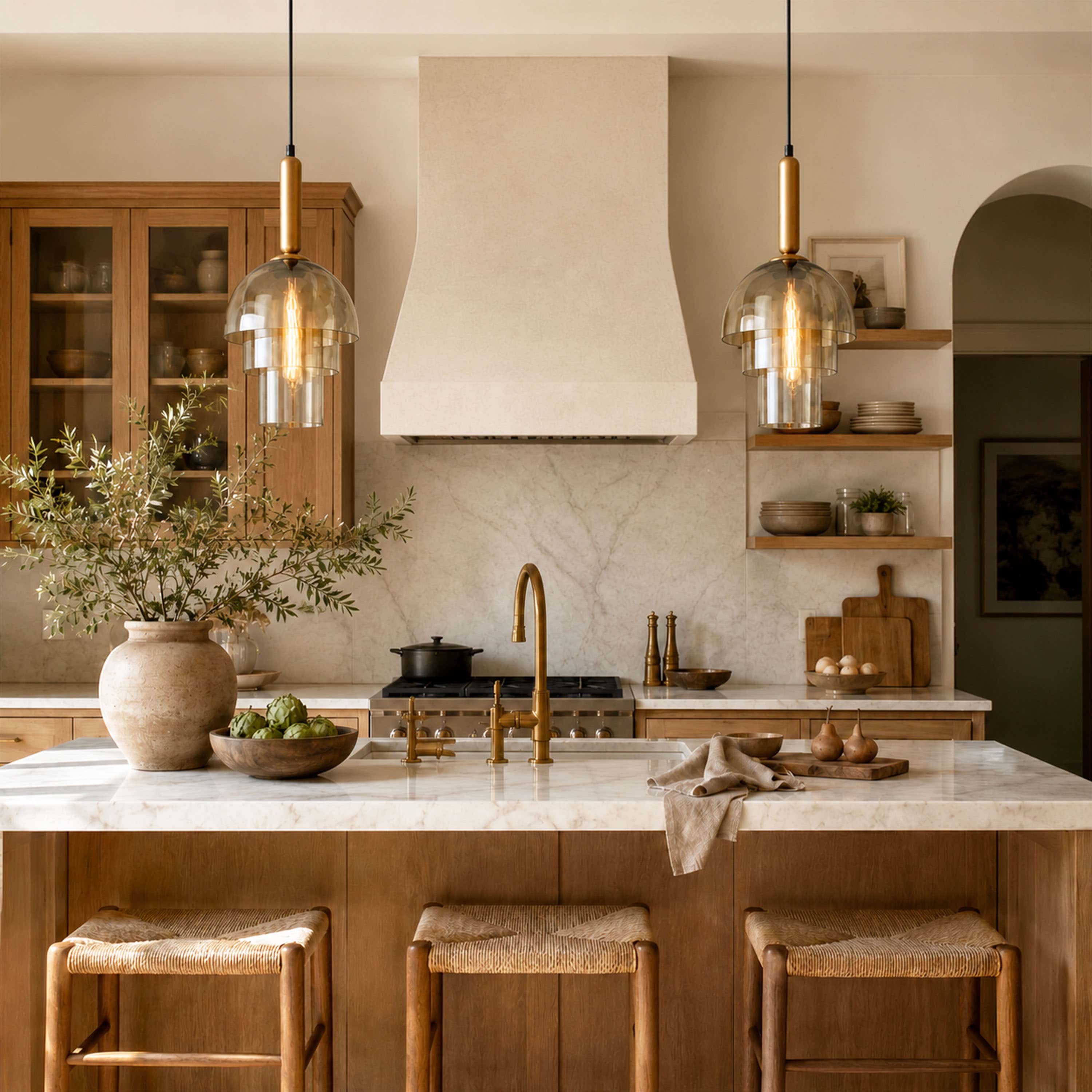 Velorien Glass Tiered Pendant Light