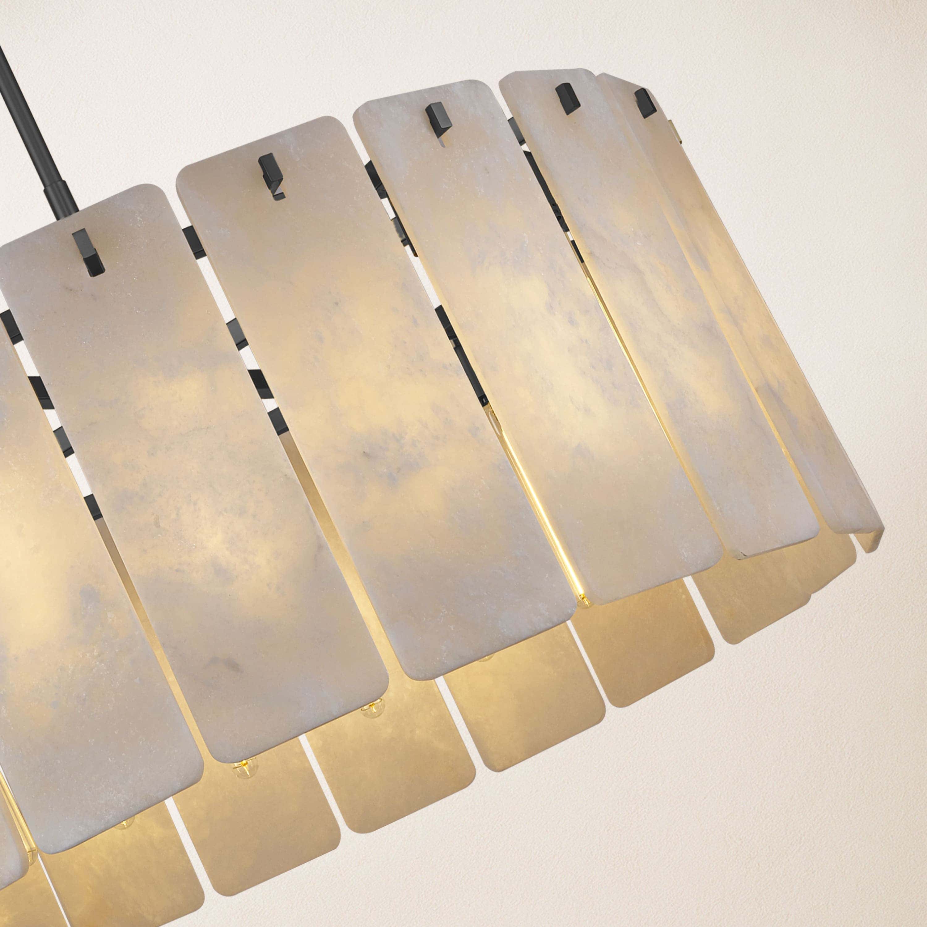 Lunara Alabaster Round Chandelier 36"W