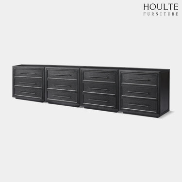 Alvar 126″ Eichenkommode mit 12 Schubladen (4er-Set)