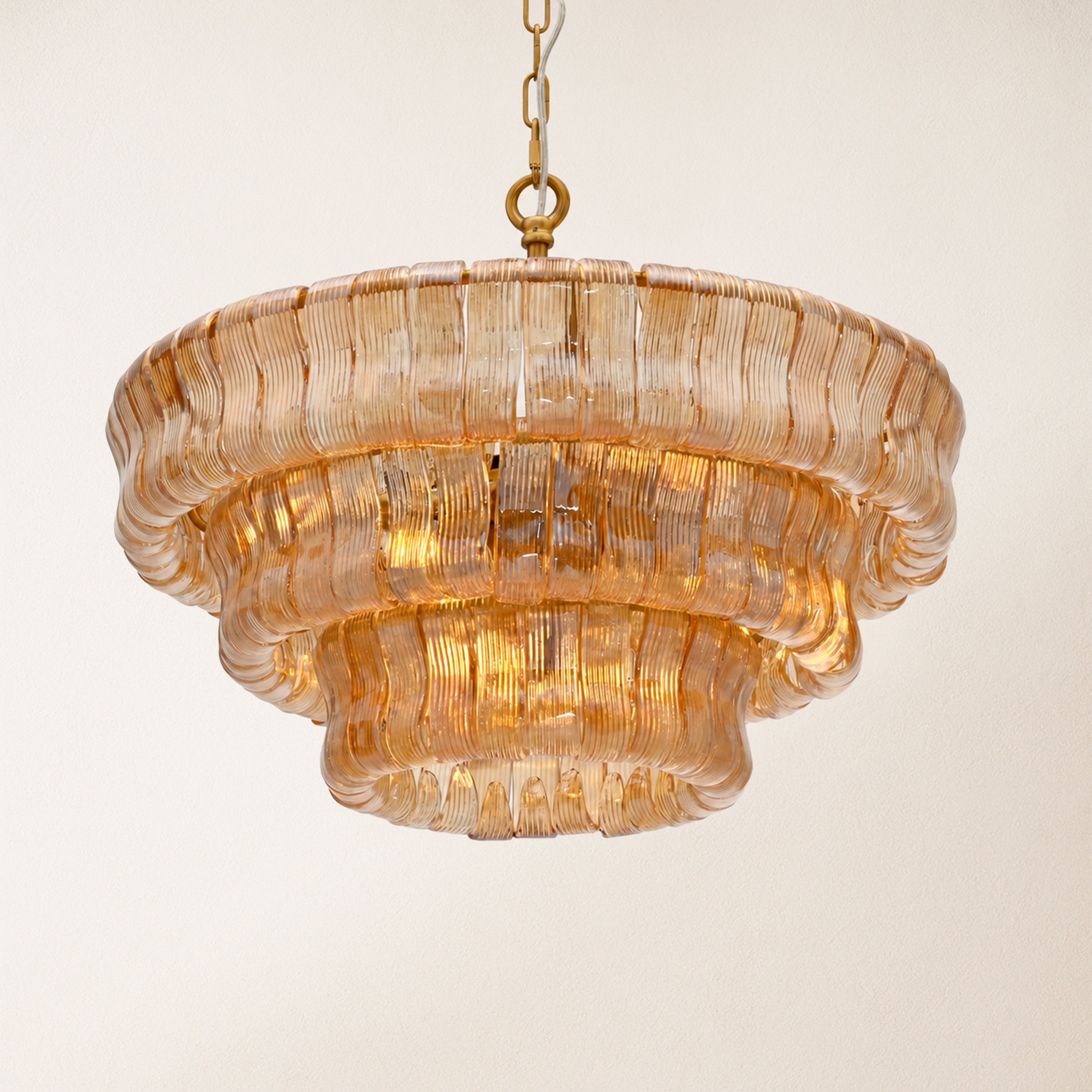 Ondalia Tiered Glass Round Chandelier 24