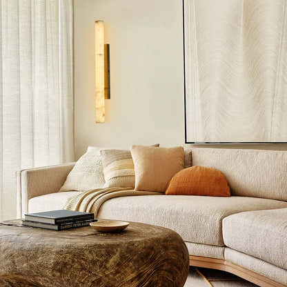 Sylvia Palladian Alabaster Wall Sconce 36"H