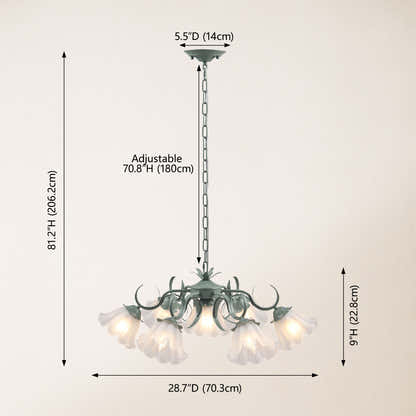GlowMuse Crystal Round Chandelier 27"