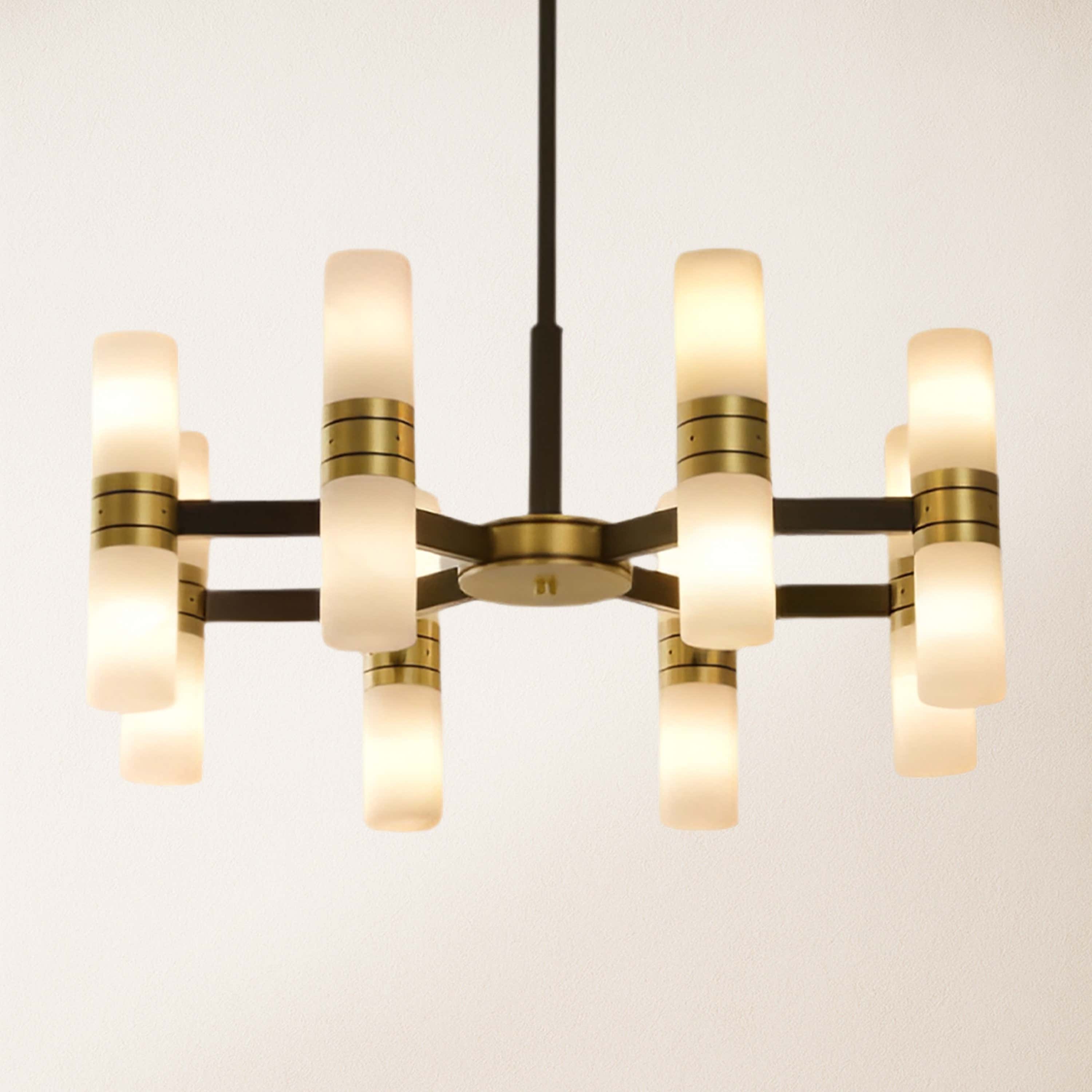 Moral Alabaster Round Chandelier 25"D