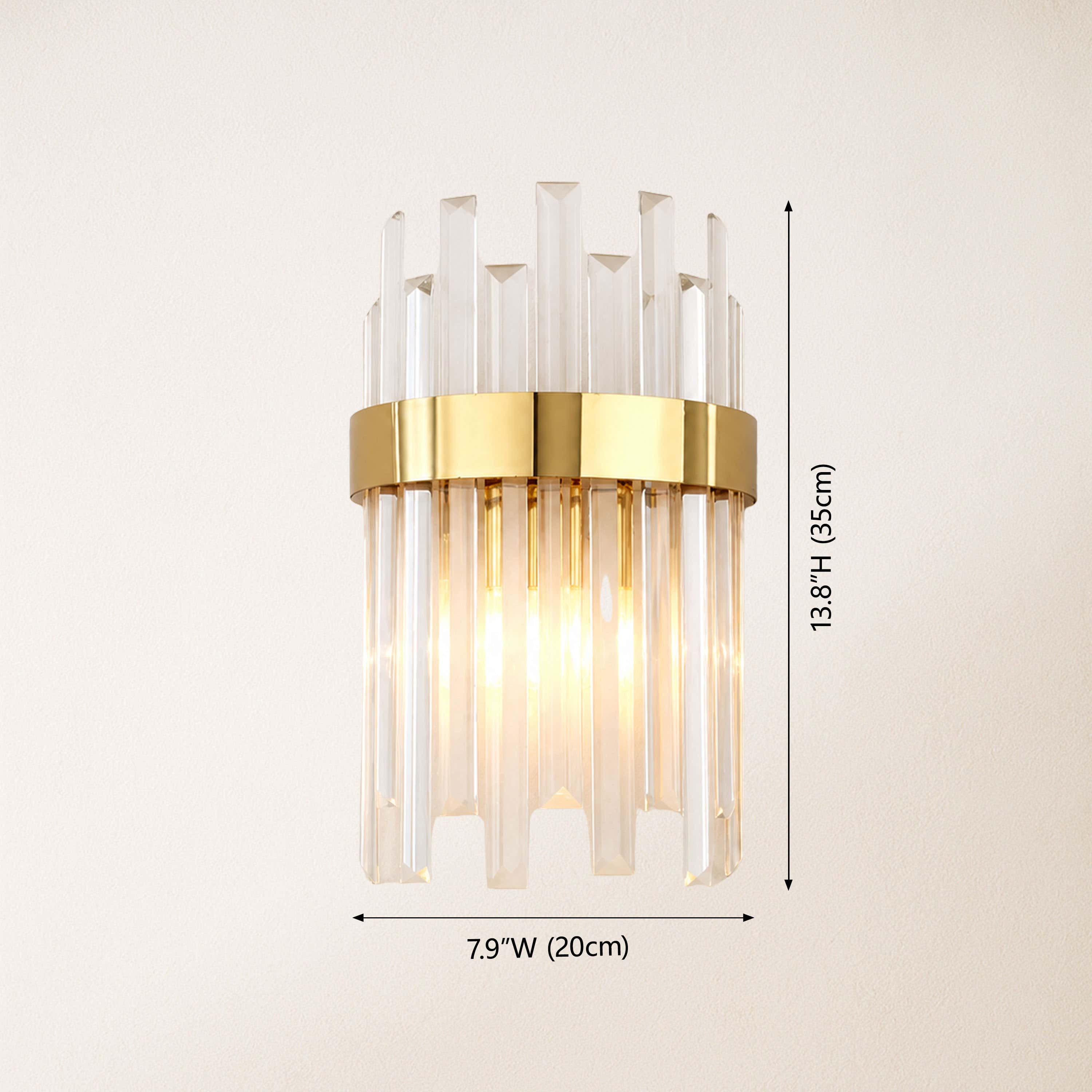 Oryana Crystal Icicle Wall Sconce 7.9"